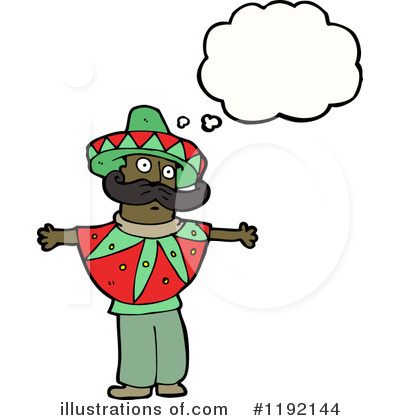 Royalty-Free (RF) Black Mexican Man Clipart Illustration by lineartestpilot - Stock Sample #1192144