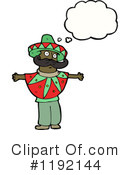Black Mexican Man Clipart #1192144 by lineartestpilot
