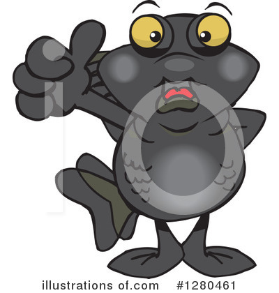 Black Moor Fish Clipart #1280461 by Dennis Holmes Designs
