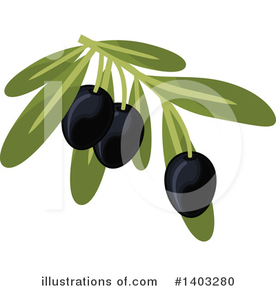 Royalty-Free (RF) Black Olive Clipart Illustration by Vector Tradition SM - Stock Sample #1403280