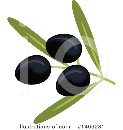 Royalty-Free (RF) Black Olive Clipart Illustration by Vector Tradition SM - Stock Sample #1403281