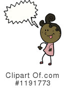 Black Stick Girl Clipart #1191773 by lineartestpilot