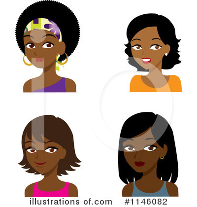 Royalty-Free (RF) Black Woman Clipart Illustration by Rosie Piter - Stock Sample #1146082