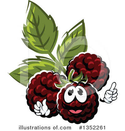 Blackberries Clipart #1352261 by Vector Tradition SM