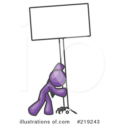 Royalty-Free (RF) Blank Sign Clipart Illustration by Leo Blanchette - Stock Sample #219243