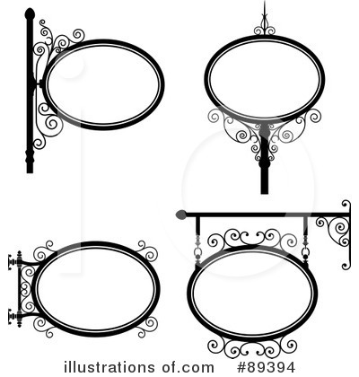 Royalty-Free (RF) Blank Sign Clipart Illustration by Frisko - Stock Sample #89394