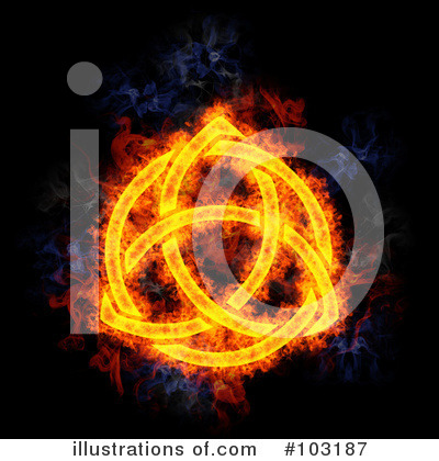 Royalty-Free (RF) Blazing Symbol Clipart Illustration by Michael Schmeling - Stock Sample #103187