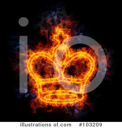 Royalty-Free (RF) Blazing Symbol Clipart Illustration by Michael Schmeling - Stock Sample #103209