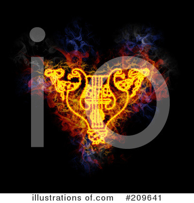 Royalty-Free (RF) Blazing Symbol Clipart Illustration by Michael Schmeling - Stock Sample #209641