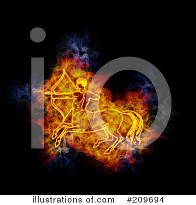 Royalty-Free (RF) Blazing Symbol Clipart Illustration by Michael Schmeling - Stock Sample #209694