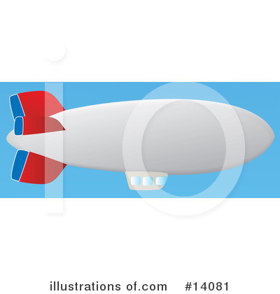 Royalty-Free (RF) Blimp Clipart Illustration by Rasmussen Images - Stock Sample #14081
