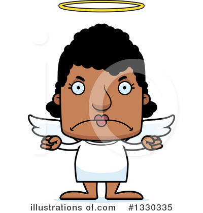 Royalty-Free (RF) Block Headed Black Woman Clipart Illustration by Cory Thoman - Stock Sample #1330335