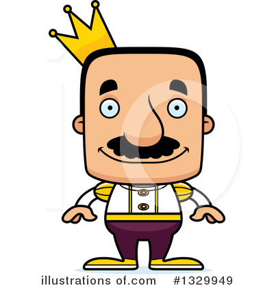 Royalty-Free (RF) Block Headed Hispanic Man Clipart Illustration by Cory Thoman - Stock Sample #1329949