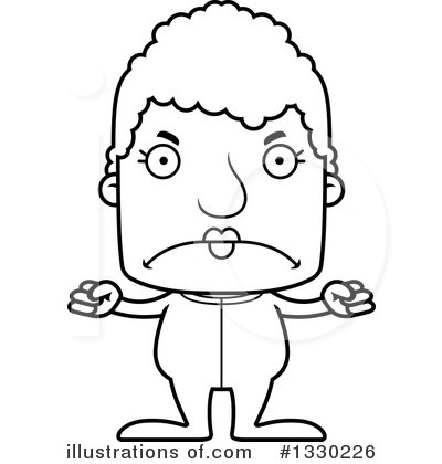 Royalty-Free (RF) Block Headed Senior Woman Clipart Illustration by Cory Thoman - Stock Sample #1330226