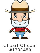 Block Headed White Senior Man Clipart #1330480 by Cory Thoman