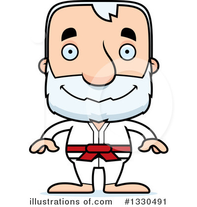 Block Headed White Senior Man Clipart #1330491 by Cory Thoman