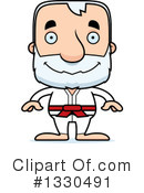 Block Headed White Senior Man Clipart #1330491 by Cory Thoman