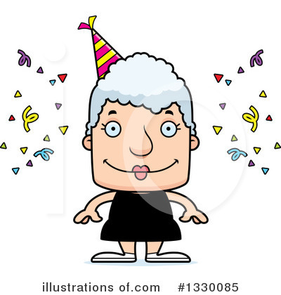 Royalty-Free (RF) Block Headed White Senior Woman Clipart Illustration by Cory Thoman - Stock Sample #1330085