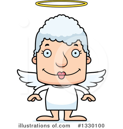 Royalty-Free (RF) Block Headed White Senior Woman Clipart Illustration by Cory Thoman - Stock Sample #1330100