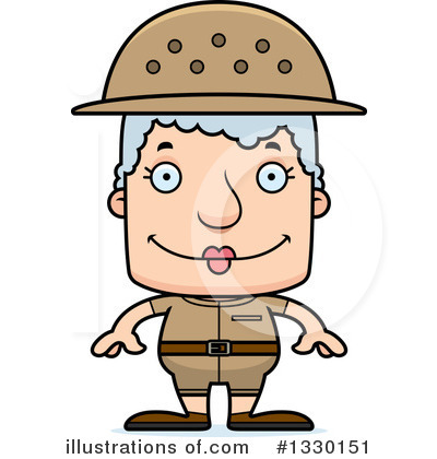 Block Headed Senior Woman Clipart #1330151 by Cory Thoman