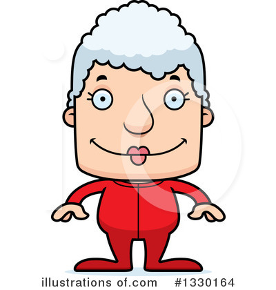 Royalty-Free (RF) Block Headed White Senior Woman Clipart Illustration by Cory Thoman - Stock Sample #1330164