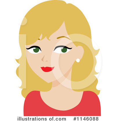 Royalty-Free (RF) Blond Woman Clipart Illustration by Rosie Piter - Stock Sample #1146088