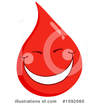 Blood Drop Character Clipart #1092060 by Hit Toon