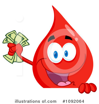 Blood Drop Character Clipart #1092064 by Hit Toon