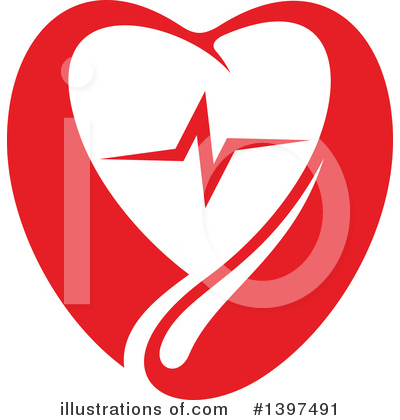 Heart Beat Clipart #1397491 by Vector Tradition SM