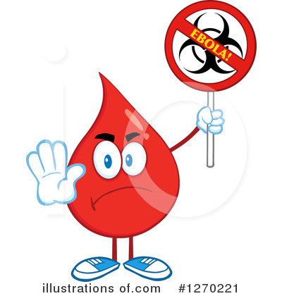 Royalty-Free (RF) Blood Drop Character Clipart Illustration by Hit Toon - Stock Sample #1270221