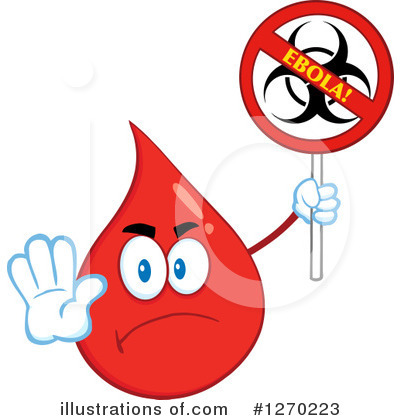 Blood Drop Character Clipart #1270223 by Hit Toon