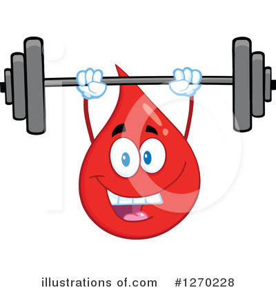 Royalty-Free (RF) Blood Drop Character Clipart Illustration by Hit Toon - Stock Sample #1270228