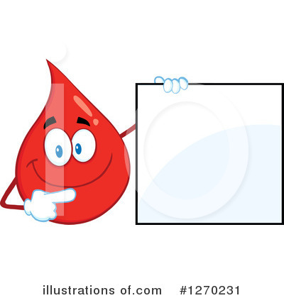 Blood Drop Character Clipart #1270231 by Hit Toon