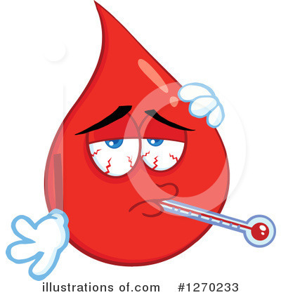 Blood Drop Character Clipart #1270233 by Hit Toon