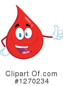 Blood Drop Character Clipart #1270234 by Hit Toon