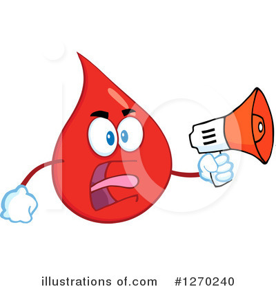 Blood Drop Character Clipart #1270240 by Hit Toon