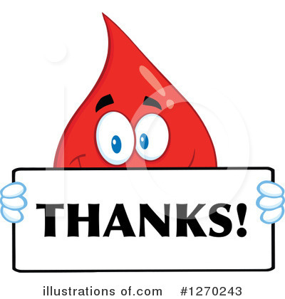 Blood Drop Character Clipart #1270243 by Hit Toon