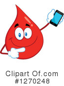 Blood Drop Character Clipart #1270248 by Hit Toon