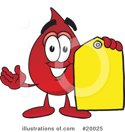 Blood Drop Character Clipart #20025 by Toons4Biz