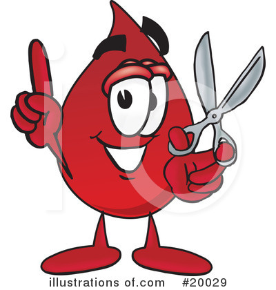 Blood Drop Character Clipart #20029 - Illustration by Toons4Biz