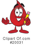 Blood Drop Character Clipart #20031 by Mascot Junction