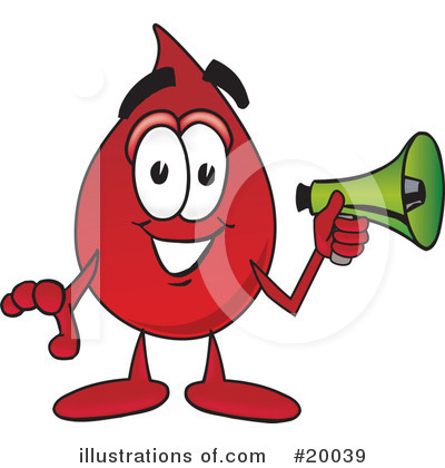 Blood Drop Character Clipart #20039 by Toons4Biz