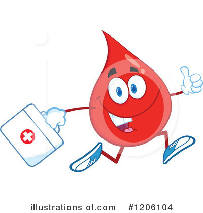 Royalty-Free (RF) Blood Drop Clipart Illustration by Hit Toon - Stock Sample #1206104