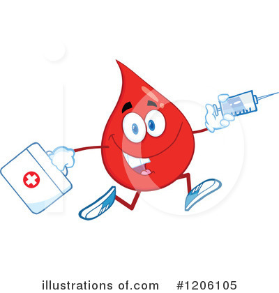 Royalty-Free (RF) Blood Drop Clipart Illustration by Hit Toon - Stock Sample #1206105