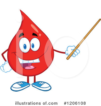 Royalty-Free (RF) Blood Drop Clipart Illustration by Hit Toon - Stock Sample #1206108