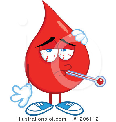 Royalty-Free (RF) Blood Drop Clipart Illustration by Hit Toon - Stock Sample #1206112