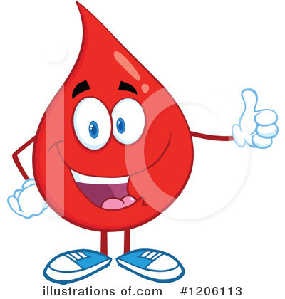 Royalty-Free (RF) Blood Drop Clipart Illustration by Hit Toon - Stock Sample #1206113