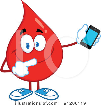 Royalty-Free (RF) Blood Drop Clipart Illustration by Hit Toon - Stock Sample #1206119