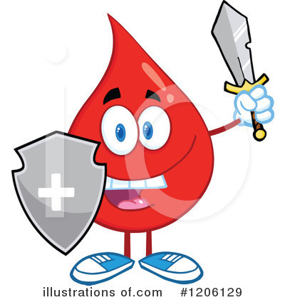 Royalty-Free (RF) Blood Drop Clipart Illustration by Hit Toon - Stock Sample #1206129