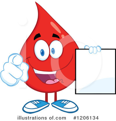 Royalty-Free (RF) Blood Drop Clipart Illustration by Hit Toon - Stock Sample #1206134